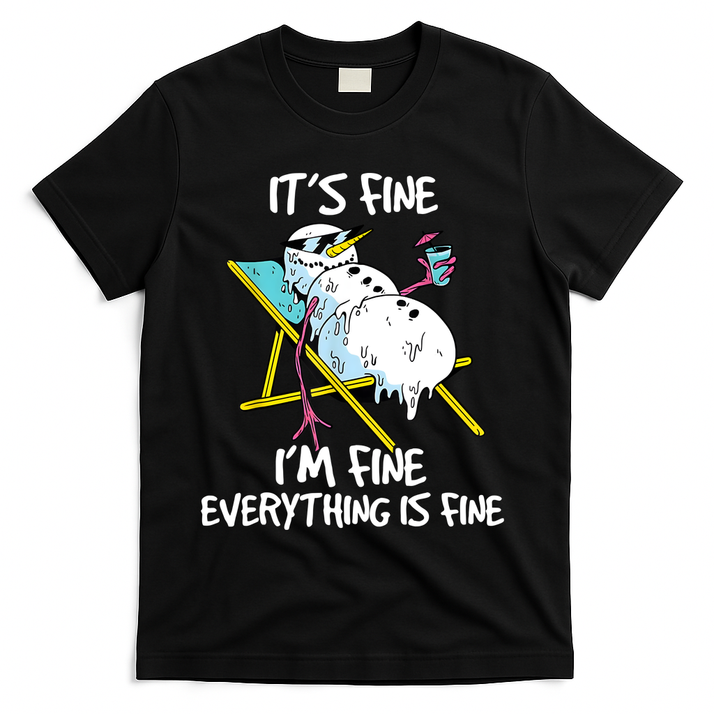 Funny Summer Vacation Gnomies Gnomes For Christmas In July T-Shirt - Black
