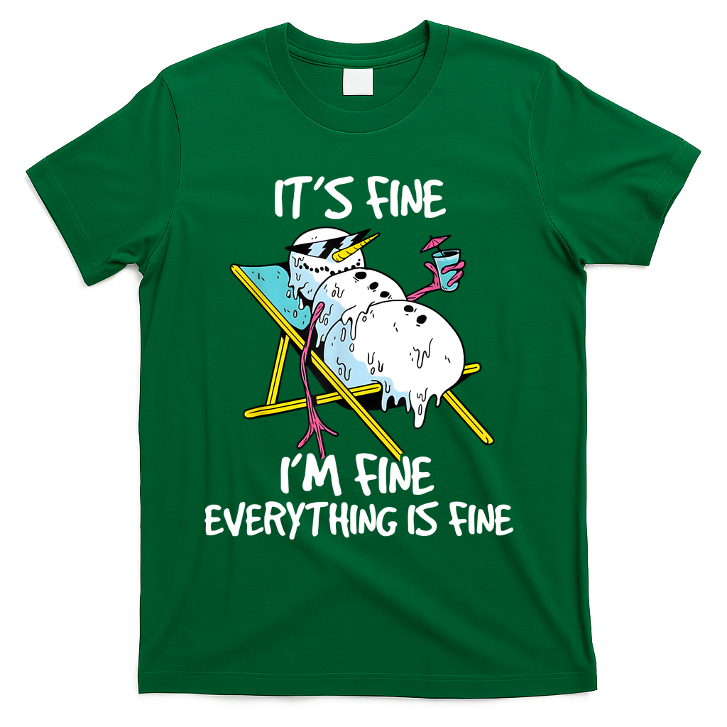 Funny Summer Vacation Gnomies Gnomes For Christmas In July T-Shirt - Green