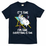 Funny Summer Vacation Gnomies Gnomes For Christmas In July T-Shirt - Navy