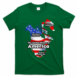 Funny Trump American Flag Canada Greenland Gulf Map On Back T-Shirt - Green