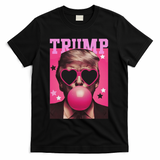 Funny Trump B.U.B.B.L.E Gum Sunglass Heart T-Shirt - Black