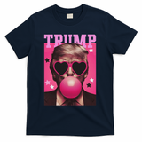 Funny Trump B.U.B.B.L.E Gum Sunglass Heart T-Shirt - Navy