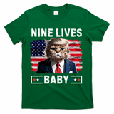 Funny Trump Cat 9 Lives Baby Nine Lives Cat T-Shirt - Green