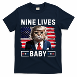 Funny Trump Cat 9 Lives Baby Nine Lives Cat T-Shirt - Navy