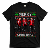Funny Trump Dance Merry Christmas Ugly Xmas Sweater Pajamas T-Shirt - Black