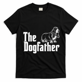 Funny The Dogfather Bassett Hound Lover T-Shirt - Black
