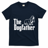 Funny The Dogfather Bassett Hound Lover T-Shirt - Navy Blue