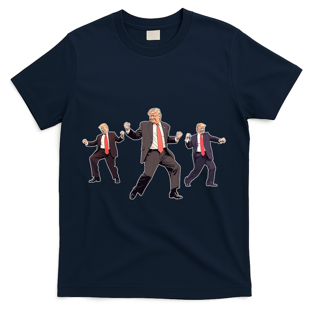 Funny Trump Dancing Dance Moves Rally Maga T-Shirt - Navy