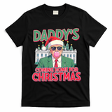 Funny Trump Daddys Home For Christmas 45 47 Trump Won Again T-Shirt - Black