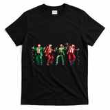 Funny Trump Dance Santa Claus Christmas T-Shirt - Black