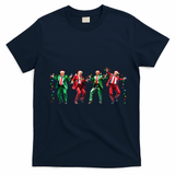 Funny Trump Dance Santa Claus Christmas T-Shirt - Navy Blue