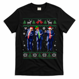 Funny Trump Dance Xmas President 47 Usa Christmas Ugly T-Shirt - Black