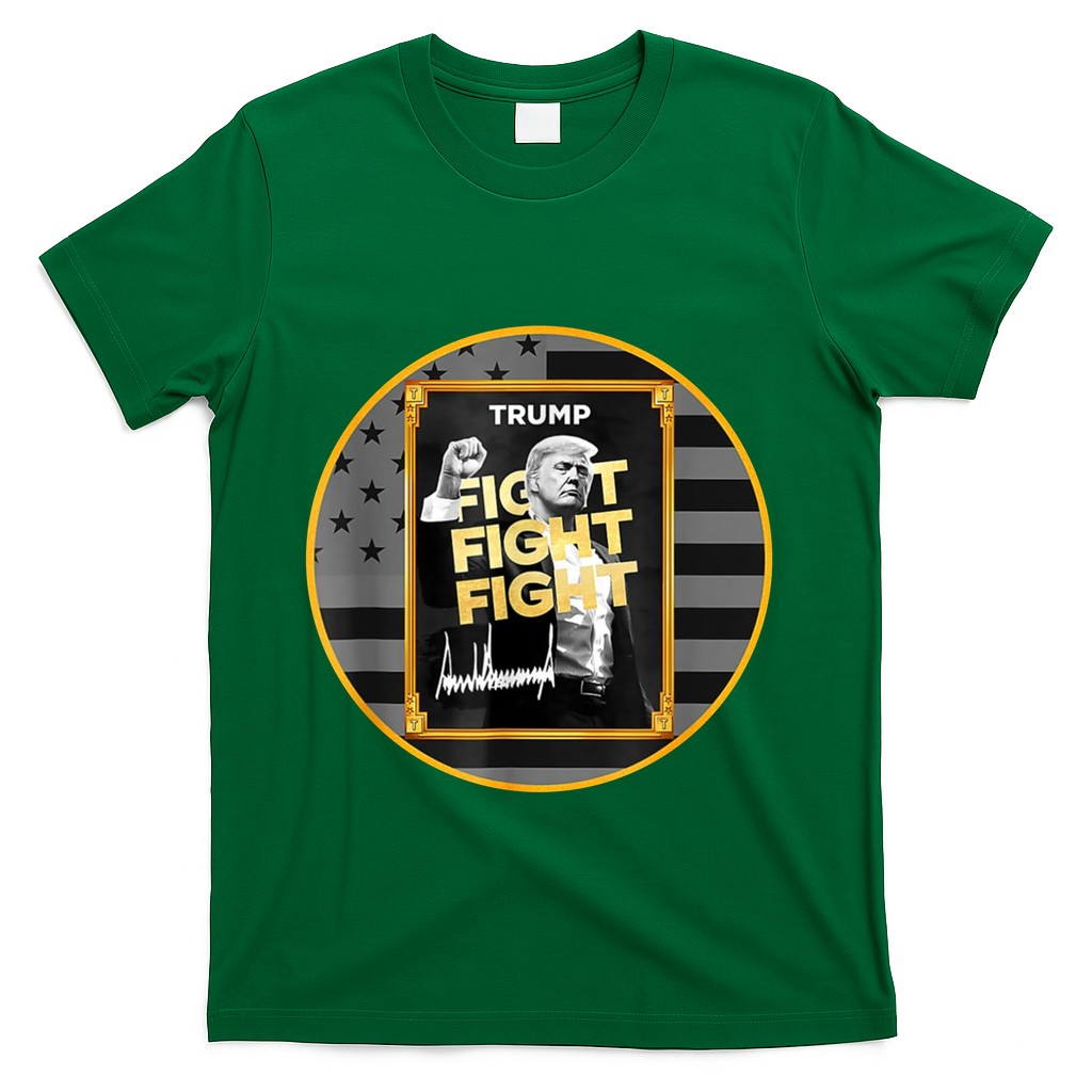 Funny Trump Fight Meme Coin Crypto President T-Shirt - Green