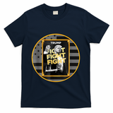 Funny Trump Fight Meme Coin Crypto President T-Shirt - Navy