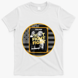 Funny Trump Fight Meme Coin Crypto President T-Shirt - White