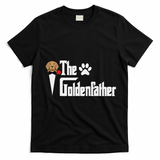 Funny The Goldenfather Golden Retriever Dog Father T-Shirt - Black