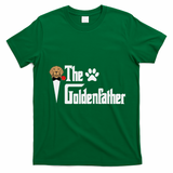 Funny The Goldenfather Golden Retriever Dog Father T-Shirt - Irish Green
