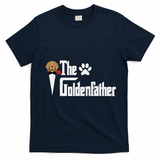 Funny The Goldenfather Golden Retriever Dog Father T-Shirt - Navy Blue