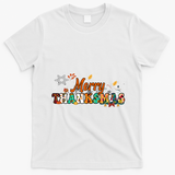 Funny Thanksmas Merry Thanksmas Thanksgiving Christmas T-Shirt - White