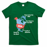 Funny Trump Map Of Usa Canada Greenland Gulf Of Mexico Hoodie T-Shirt - Green