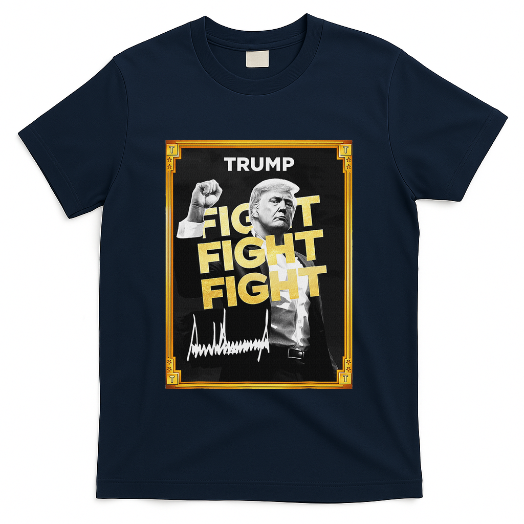 Funny Trump Meme Coin Crypto President Meme T-Shirt - Navy