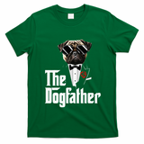 Funny The Pug Dog Father Pug Dog Dad Christmas T-Shirt - Irish Green