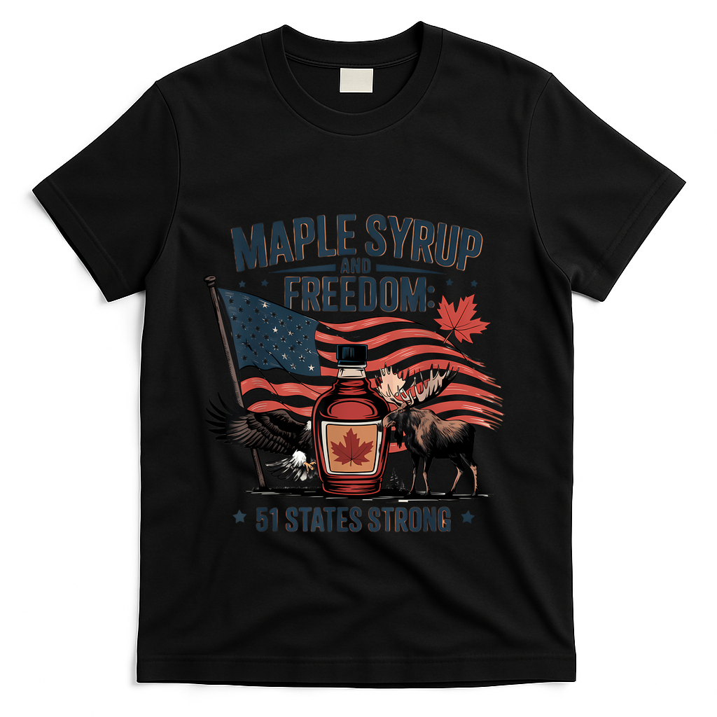 Funny Trump Quote Canada 51st State Of Usa T-Shirt - Black
