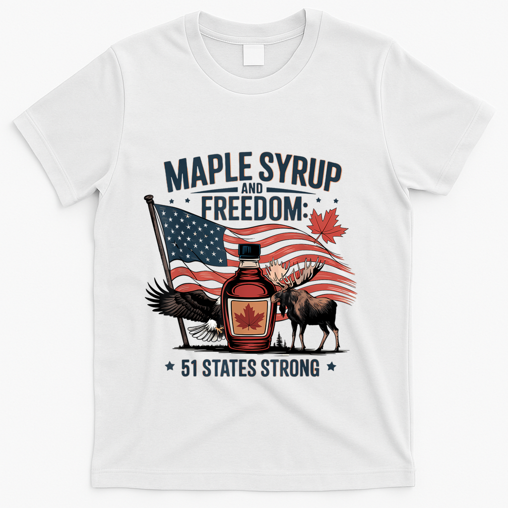 Funny Trump Quote Canada 51st State Of Usa T-Shirt - White