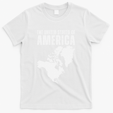 Funny Trump Speech American Flag Canada Greenland Gulf Map T-Shirt - White
