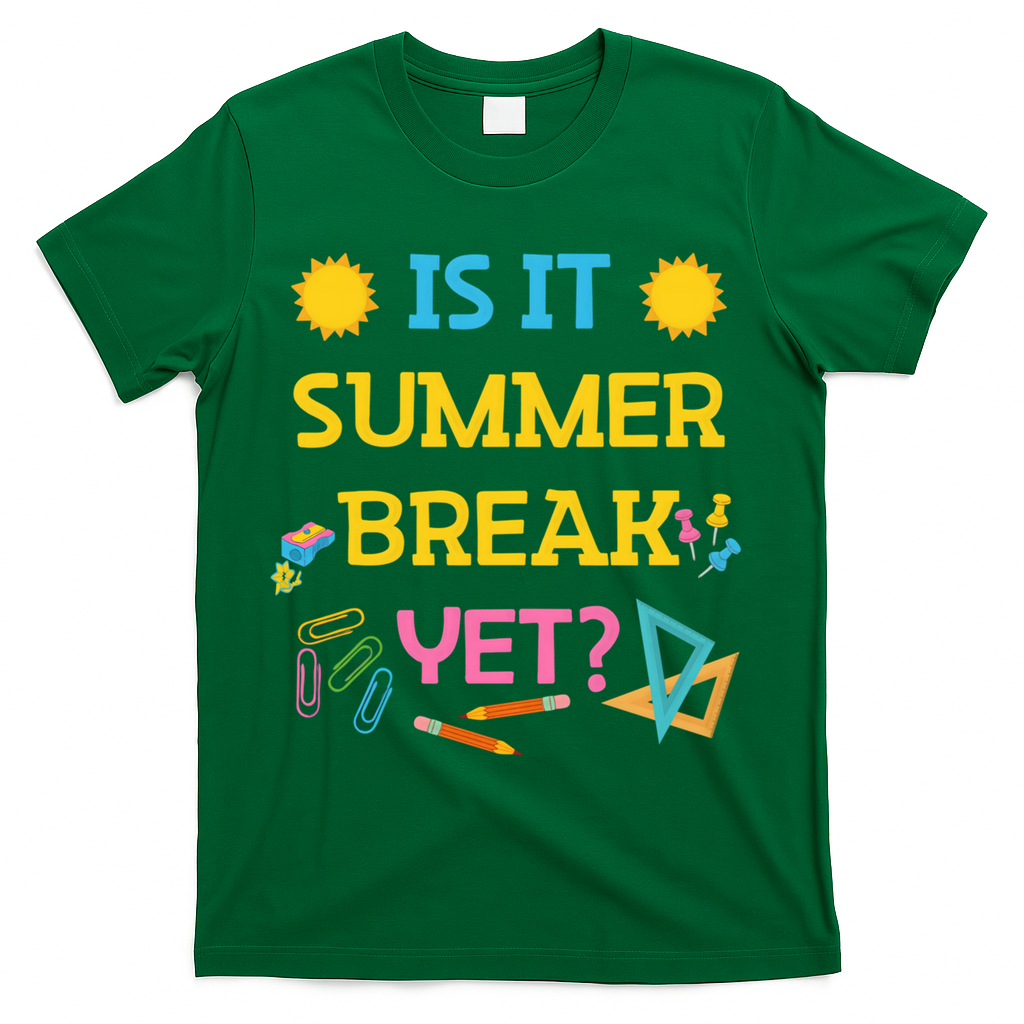 Funny Teacher Summer Break Spring Break Last Day Of School Gift T-Shirt - Green