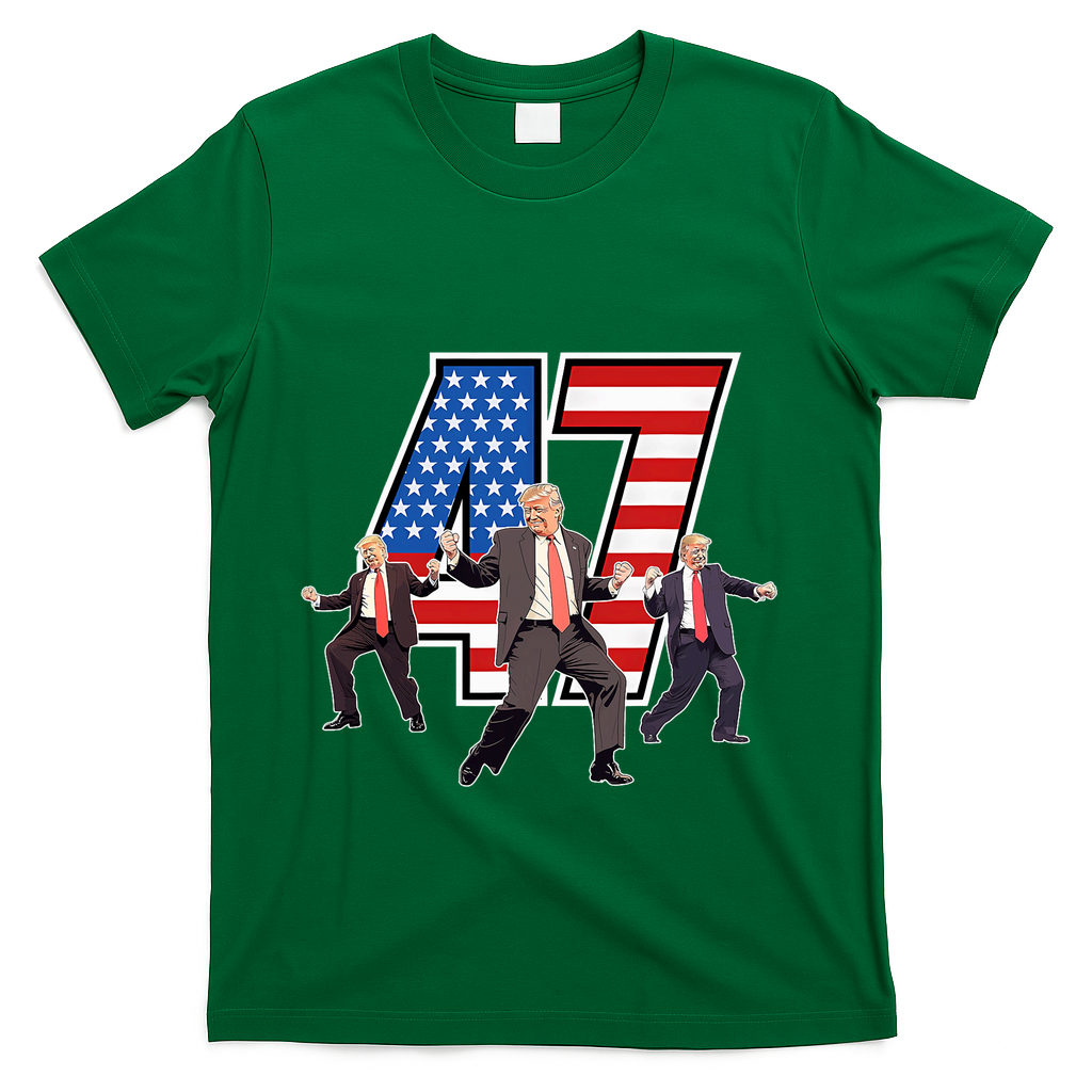 Funny Trump Victory Dance 47th President Dancing T-Shirt - Green