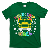 Field Trip Vibes Field Day School Bus Yellow Teacher Student T-Shirt - Green