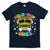 Field Trip Vibes Field Day School Bus Yellow Teacher Student T-Shirt - Navy