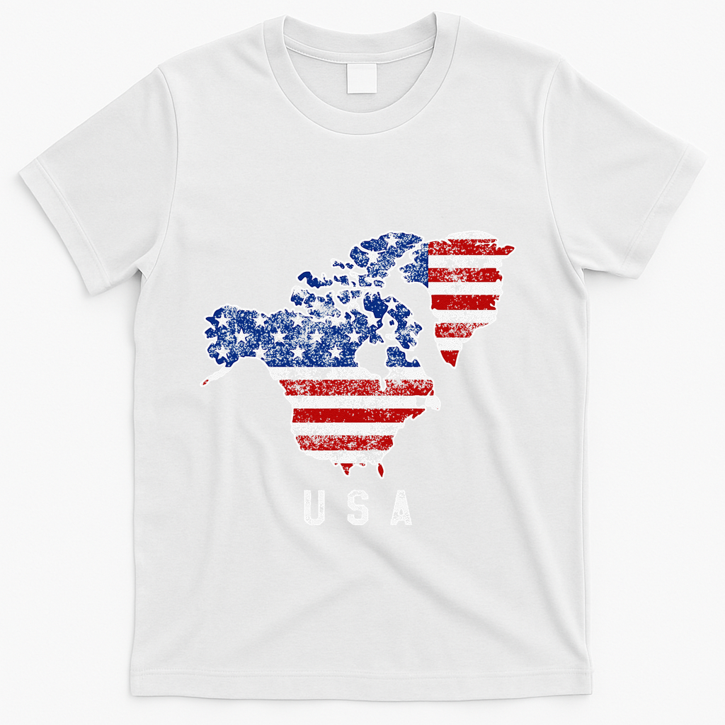 Funny Trump’S Vision Of Usa Map With Canada And Greenland T-Shirt - White