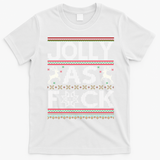 Funny Ugly Christmas Jolly As F Ck Xmas Party Gift T-Shirt - White