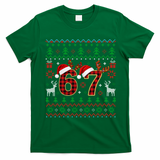 Funny Ugly Sweater 67 Christmas T-Shirt - Irish Green