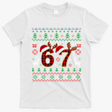 Funny Ugly Sweater 67 Christmas T-Shirt - White