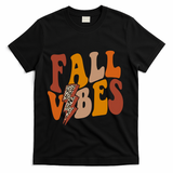 Fall Vibes Fall Season Lighting Bolt T-Shirt - Black