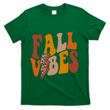 Fall Vibes Fall Season Lighting Bolt T-Shirt - Green