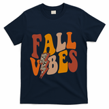 Fall Vibes Fall Season Lighting Bolt T-Shirt - Navy