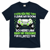 Funny Video Games Every Now And Then I Leave My Room Gaming T-Shirt