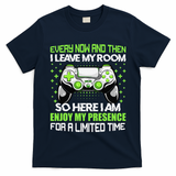 Funny Video Games Every Now And Then I Leave My Room Gaming  T-Shirt