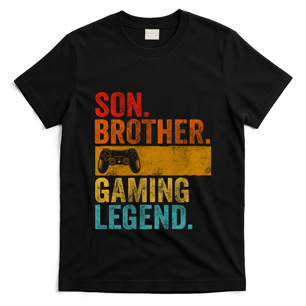 Funny Video Gamer Son Brother Gaming Legend Gift T-Shirt