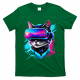 Funny Vr Gamer Cat In Vr Headset Virtual Reality Gaming T-Shirt