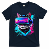 Funny Vr Gamer Cat In Vr Headset Virtual Reality Gaming T-Shirt
