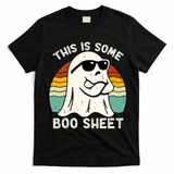 Funny Vintage Halloween Boo Ghost This Is Some Boo Sheet Gift T-Shirt - Black