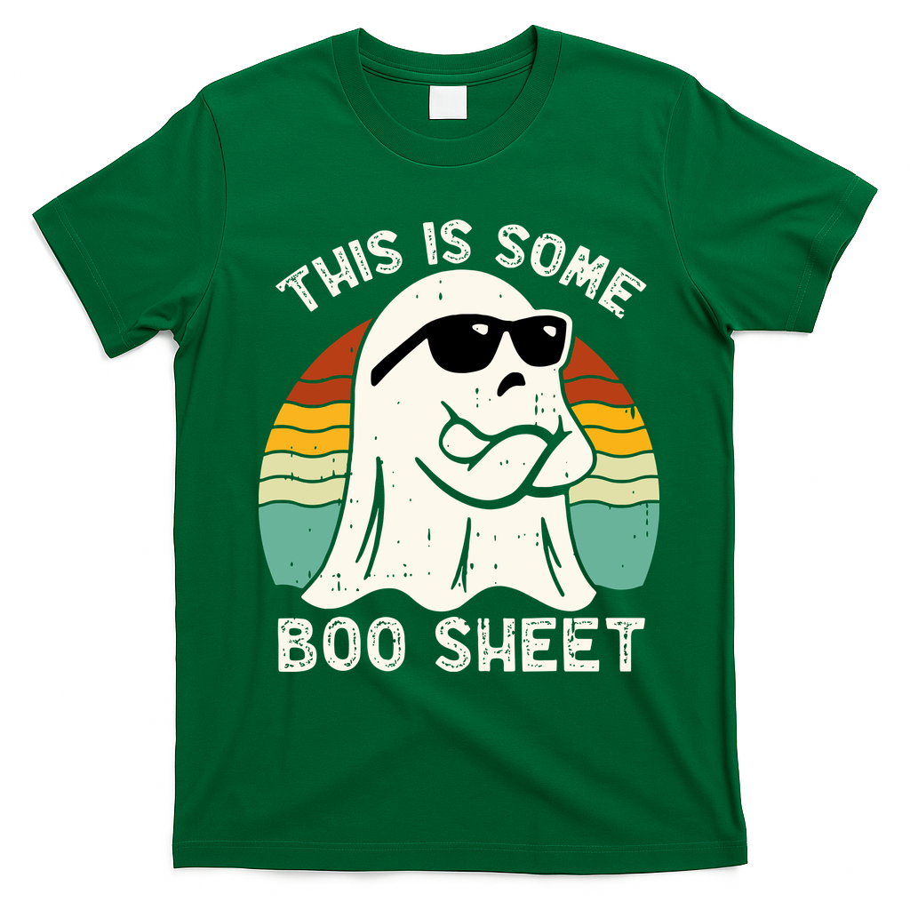 Funny Vintage Halloween Boo Ghost This Is Some Boo Sheet Gift T-Shirt - Irish Green