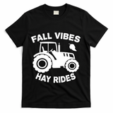 Fall Vibes Hay Rides Season T-Shirt - Black