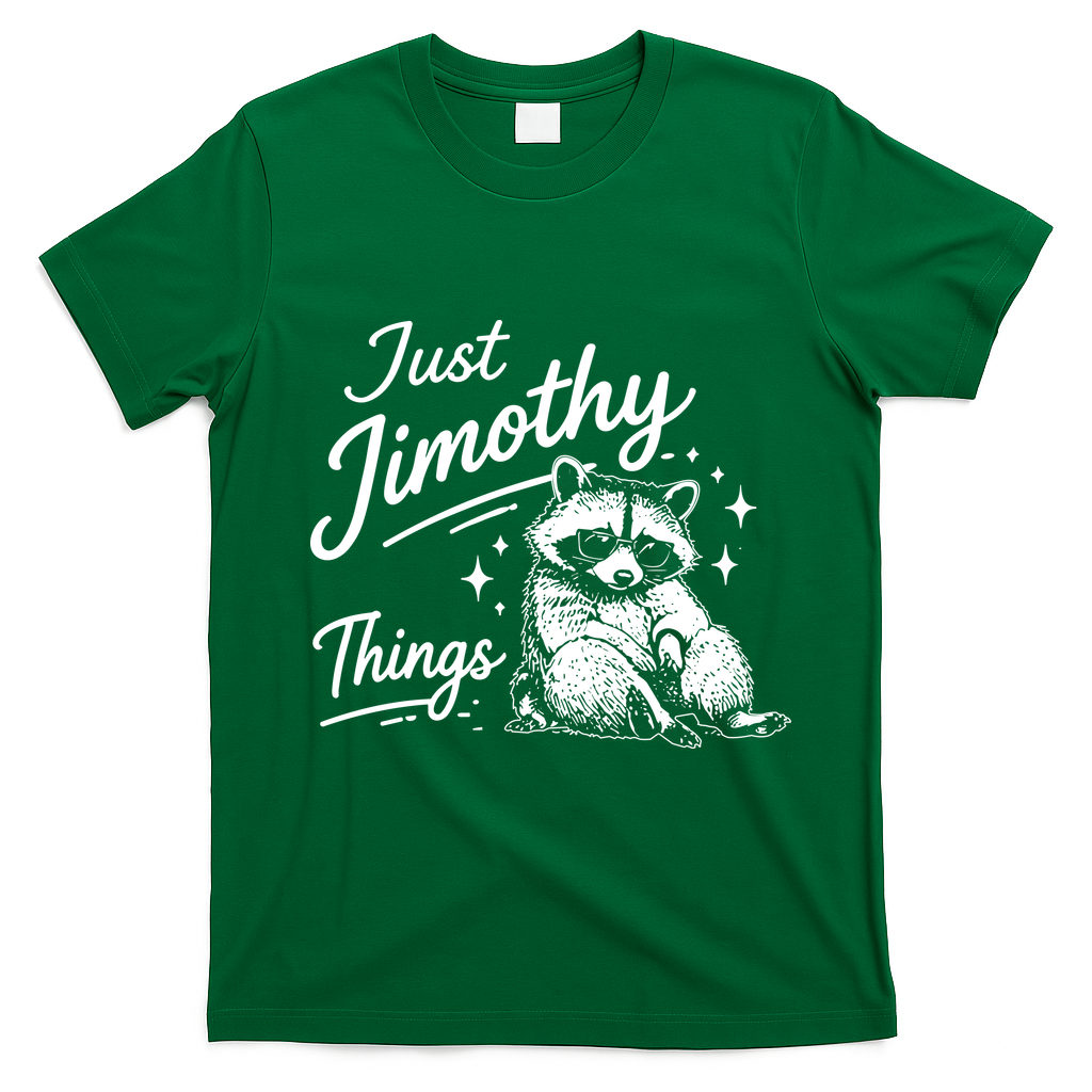 Funny Vintage Just Jimothy Things T-Shirt - Irish Green