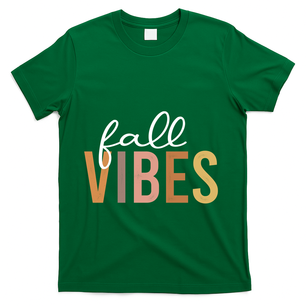 Fall Vibes Love Autumn Season T-Shirt - Green